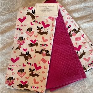 Cupcakes and Cashmere Dachshund Kitchen Towels